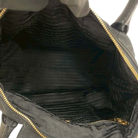 PRADA Black Leather Shoulder Bag - Picture 9 of 10